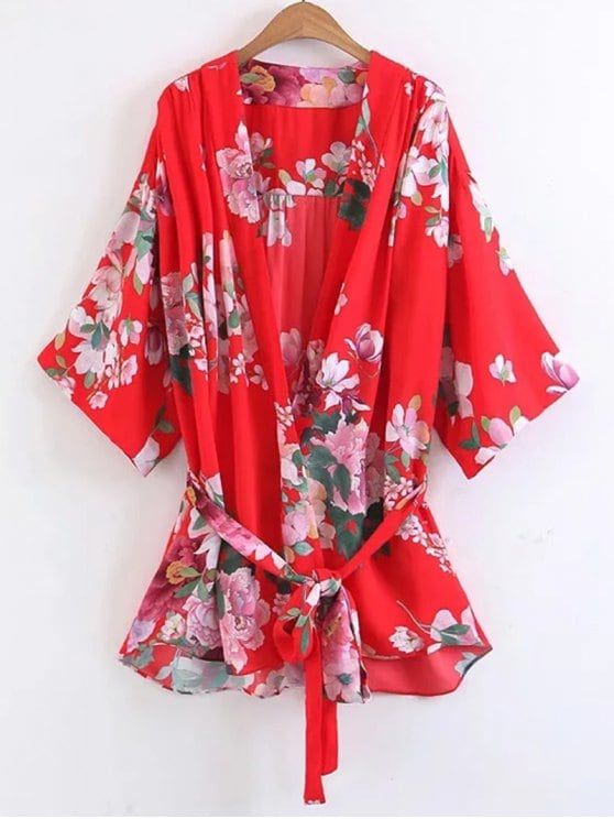 Kimono fleurie